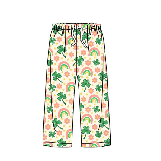 presale P0862 Adult Women Clovers Flowers St Patrick Pants With Belt D 918