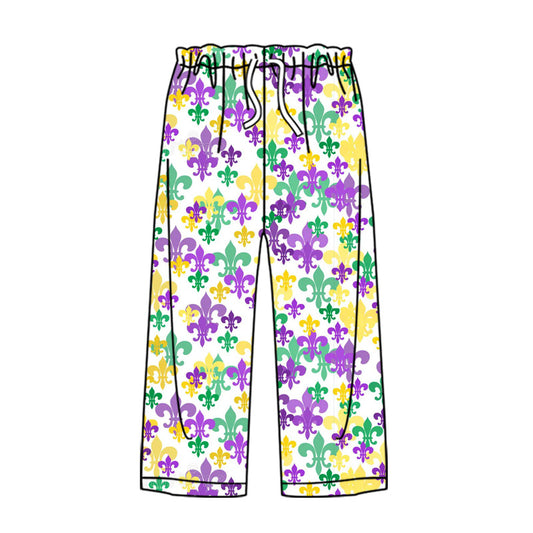 presale P0863 Adult Women Anchors Checked Mardigras Pants With Belt D 919