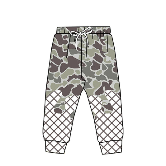 presale P0864 Baby Boys Dark Grey Camo Drip Western Team Jogger With Belt D 919