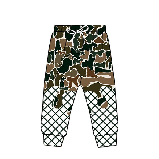 presale P0867 Baby Boys Dark Green Camo Drip Western Team Jogger With Belt D 919