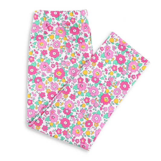 presale P0870  Baby Girls Pink Flowers Leggings Pants  D 922
