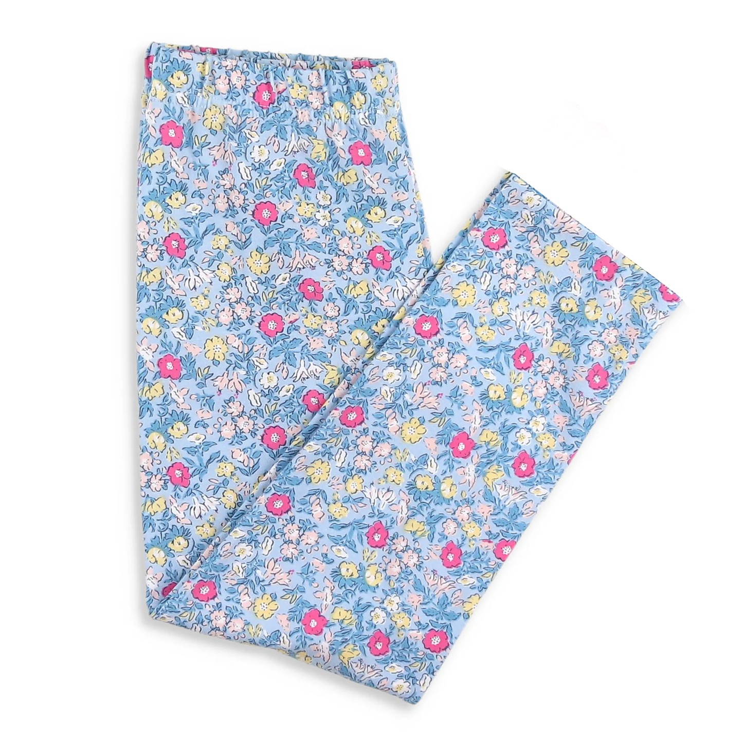 presale P0873 Baby Girls Pink Blue Flowers Leggings Pants  D 922