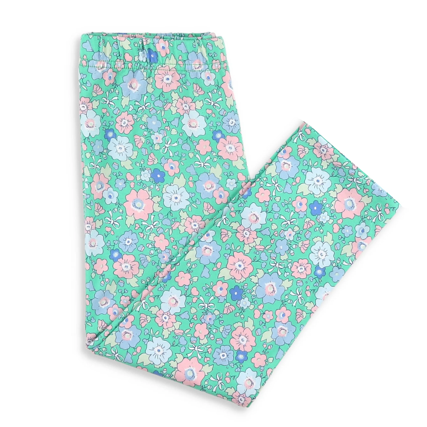 presale P0874  Baby Girls Green Pink Flowers Leggings Pants  D 922