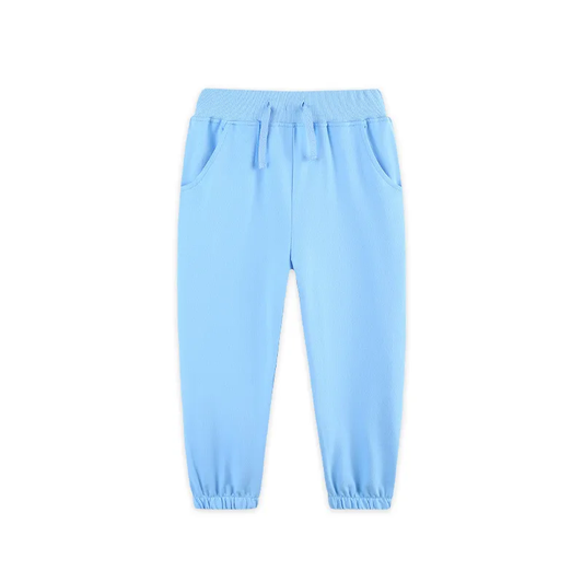 presale P0880  Baby Girls Blue Pockets Leggings Pants With Belt  D 925