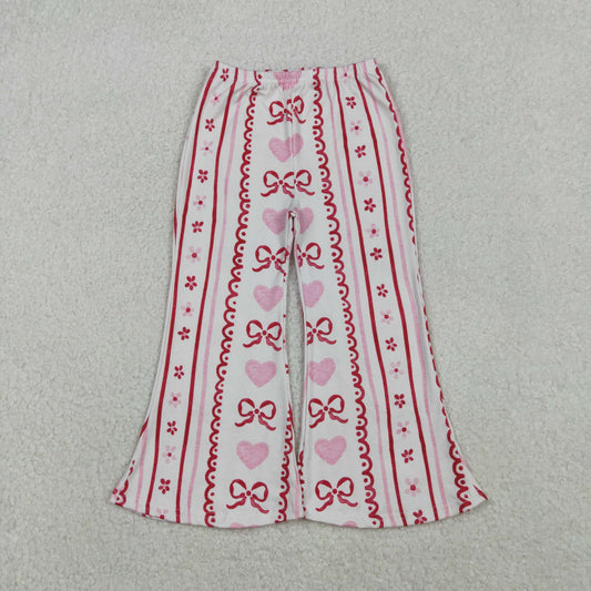 P0894 Baby Girls Bows Hearts Flowers Stripe Valentine Flare Pants Bottom D 1028