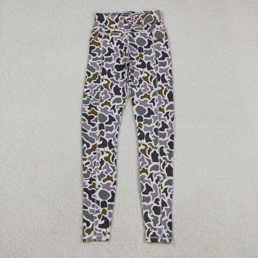 P0897 Adult Women Camo Yoga Legging Pants  D 1211