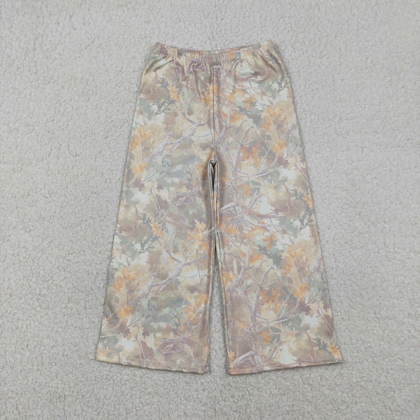Baby Girls Southern Leaves Camouflage Flare Pants Bottom Newborn Outfit with Leaf Print for Girls Baby Clothes