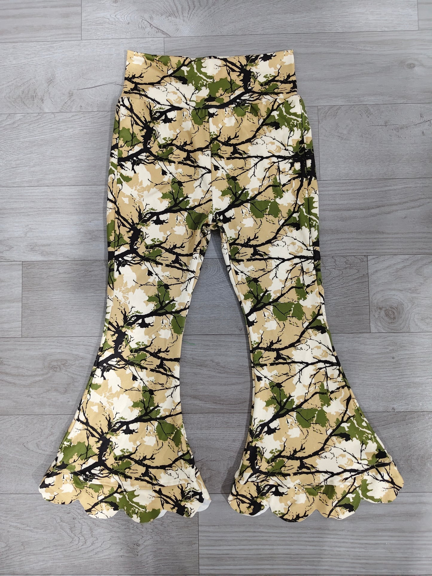 camo scallop pants girl bottom