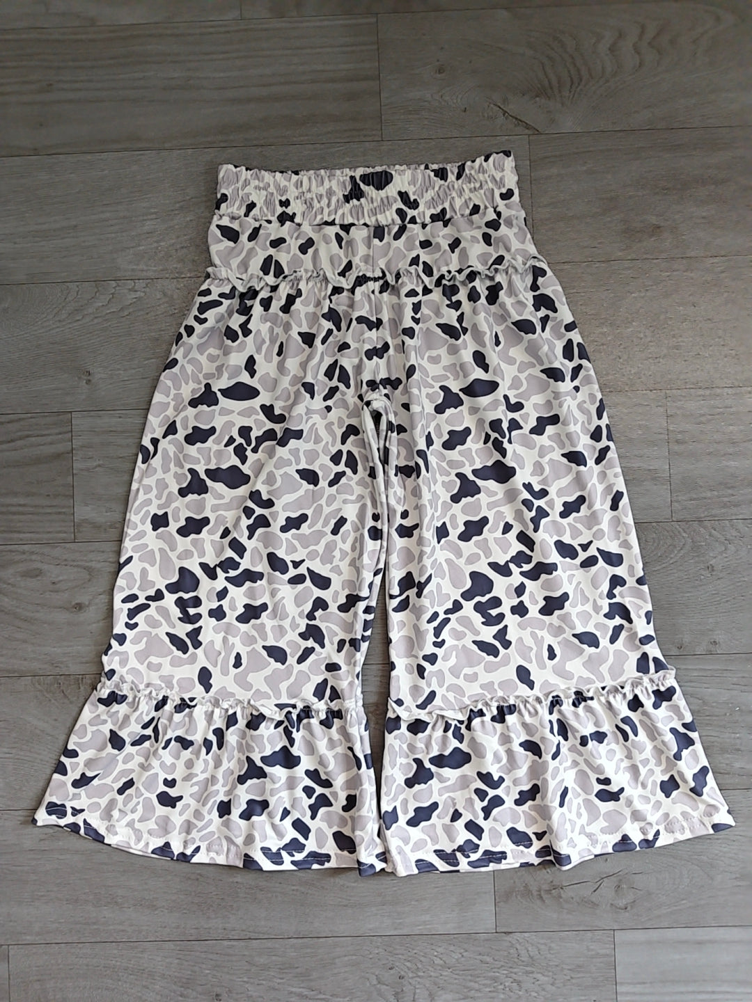 pre order Multicolor Camo Print Wide Leg Casual Pants