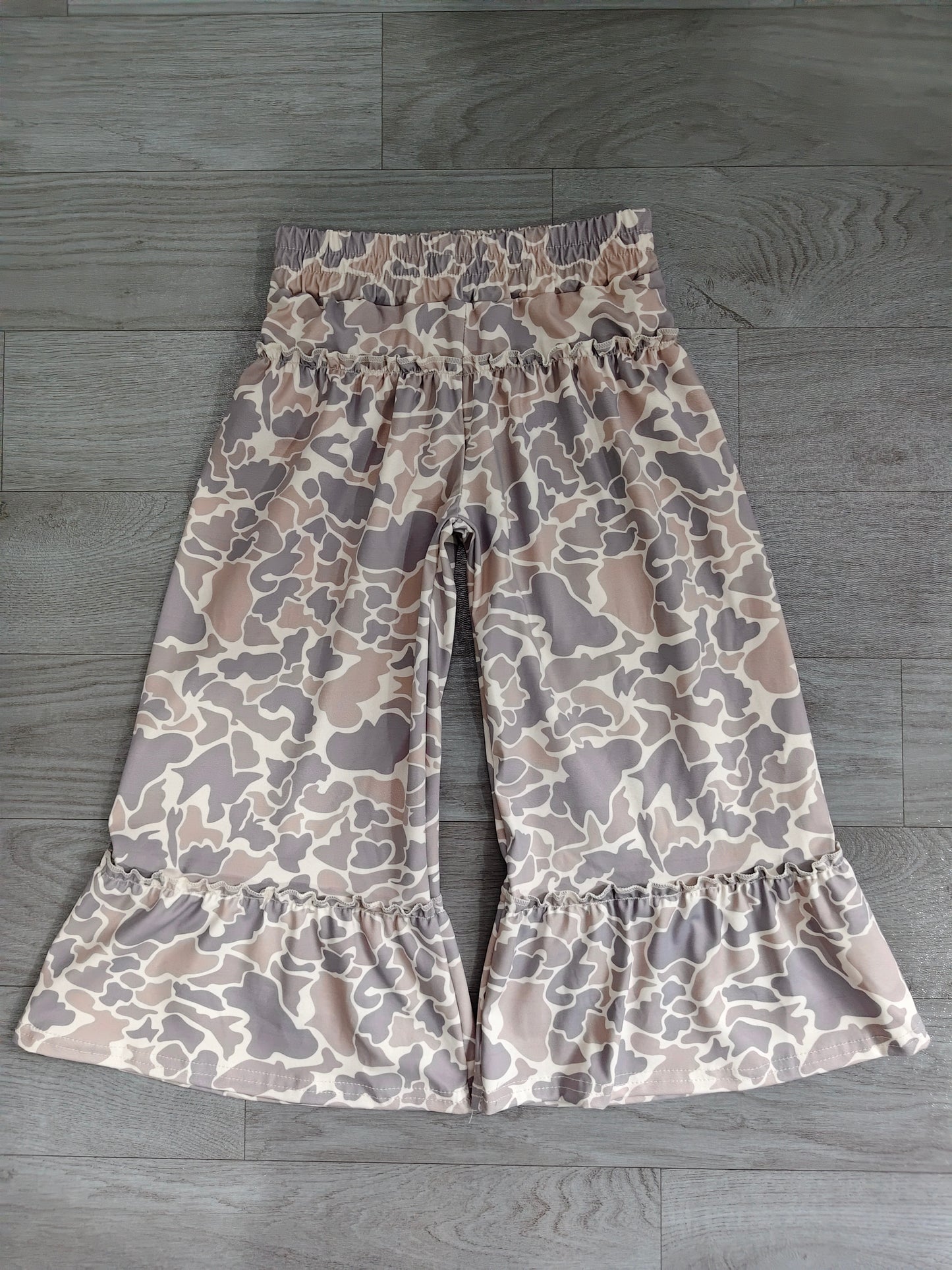 pre order Multicolor Camo Print Wide Leg Casual Pants