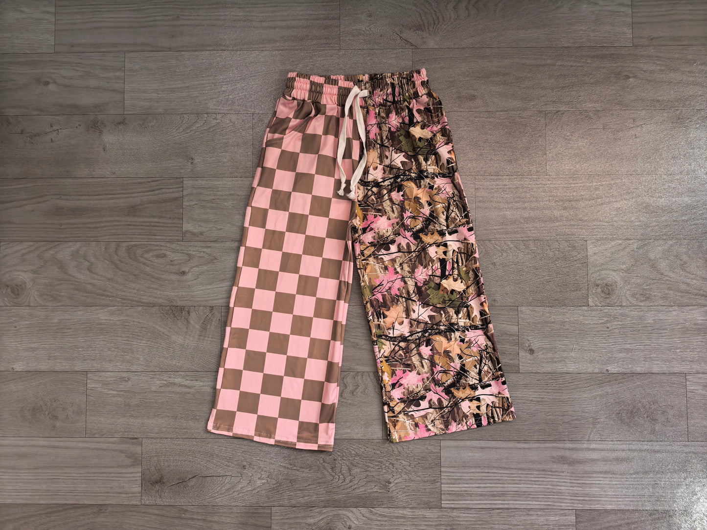 pre order checkered camo pants girls trousers