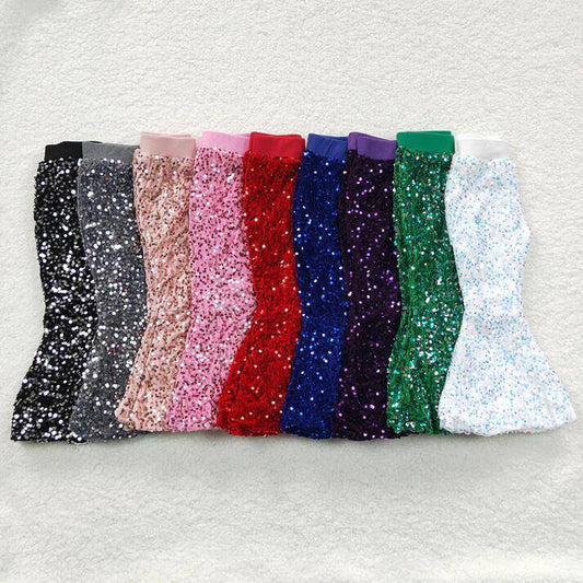 Match Baby Girls Colorful Sequin Bell Bottom Pants 2 D 6.25