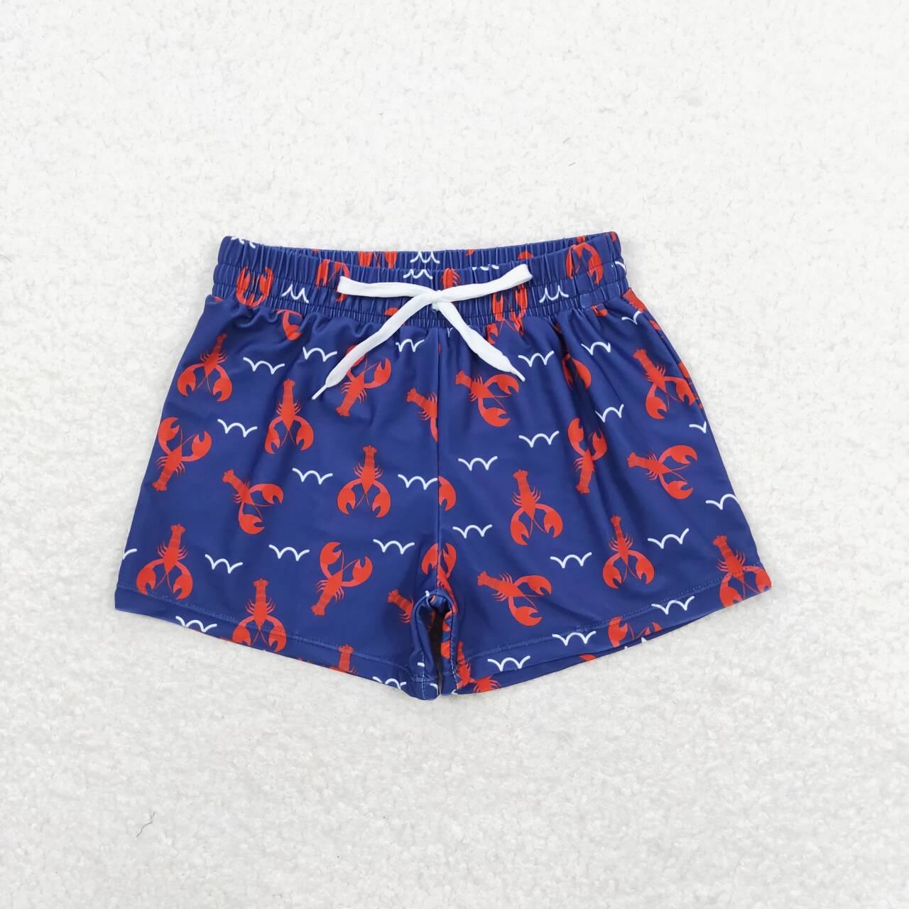 crawfish print boy trunk kids swimsuit