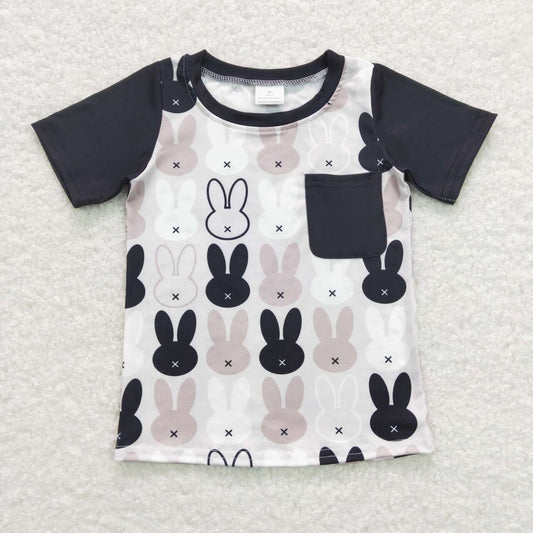 boys easter top black peeps pocket tee