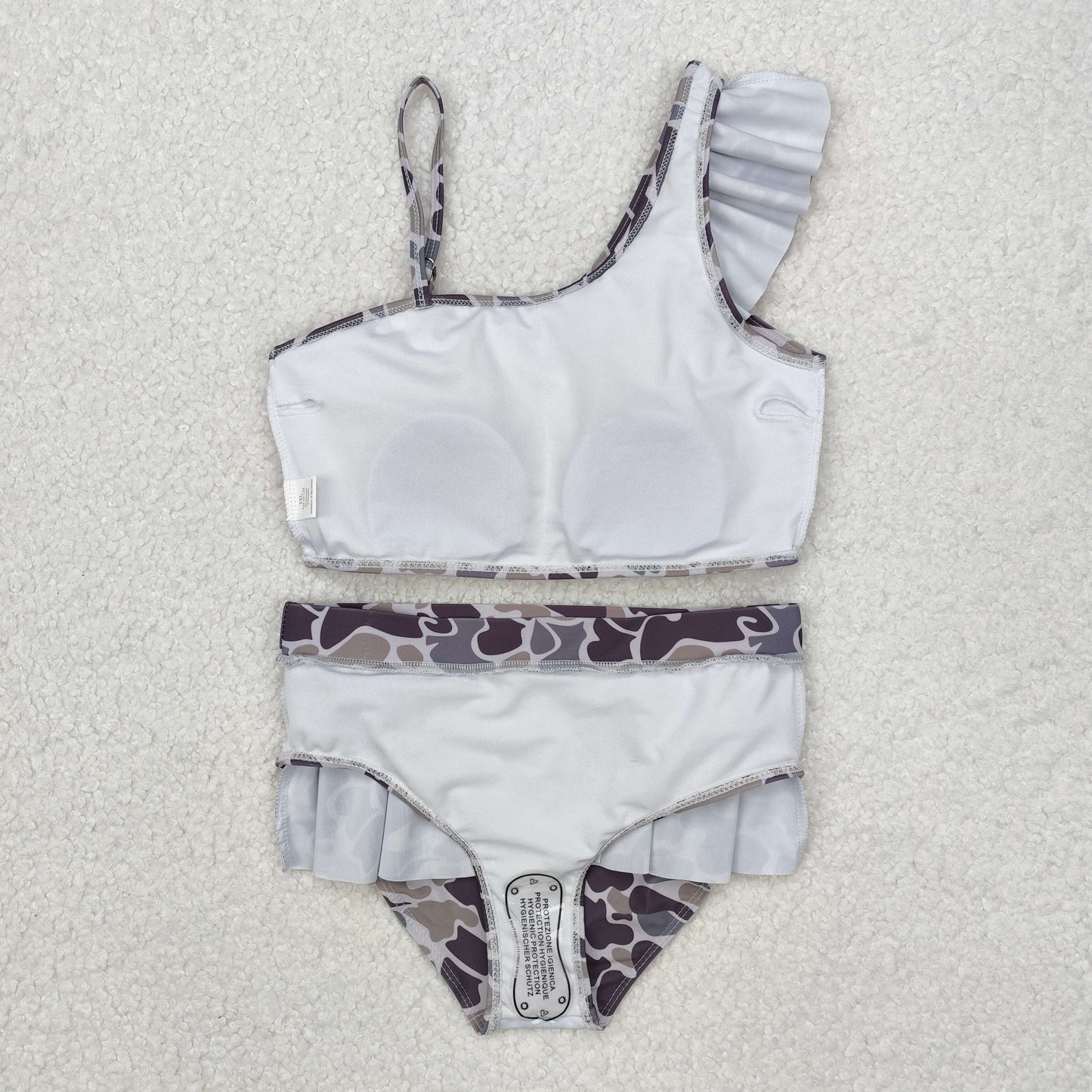 S0078 Camouflage Gray Swimsuit Set