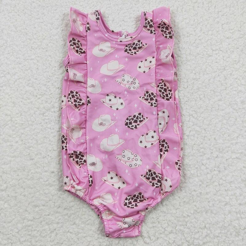 S0100   Hat Pink One-Piece Swimsuit