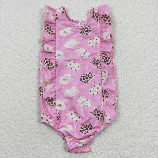 S0100   Hat Pink One-Piece Swimsuit