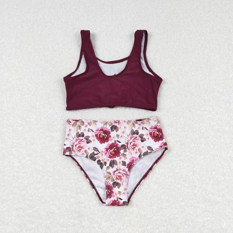 S0141 Burgundy swimsuit set