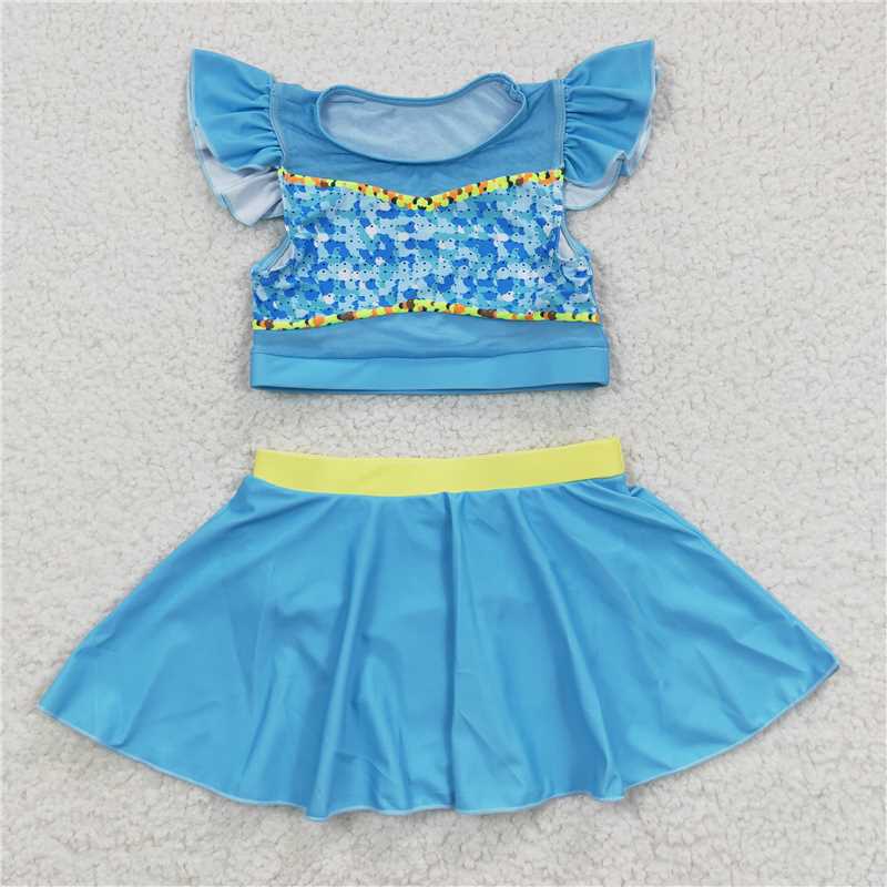 Match 7 Colors Baby Girls Two Pieces Beach Wear Swimsuits  D 3.17