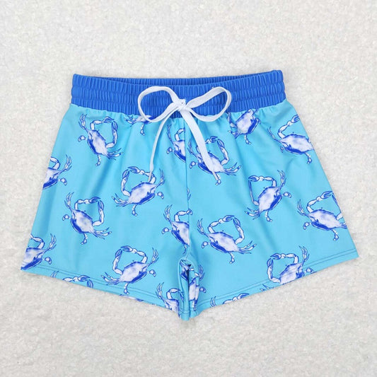 S0169 Crab light blue swimming trunks