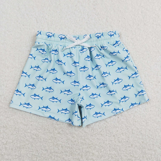 S0171 Blue Shark Light -colored swimming trunks