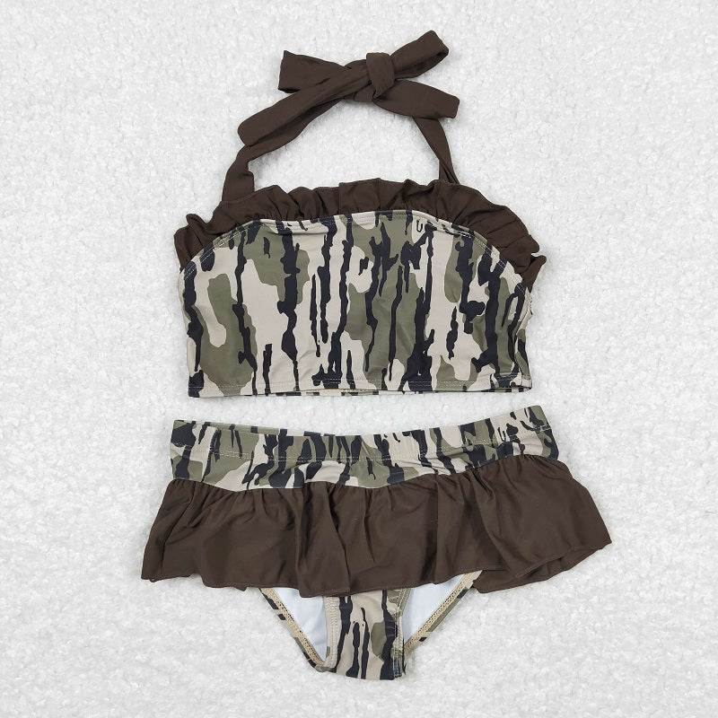 S0193 Camouflage lace swimsuit set