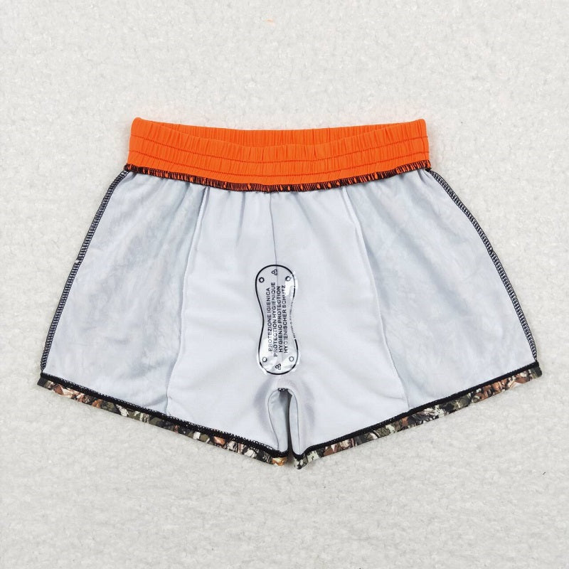 S0195 Jungle camouflage orange swimming trunks