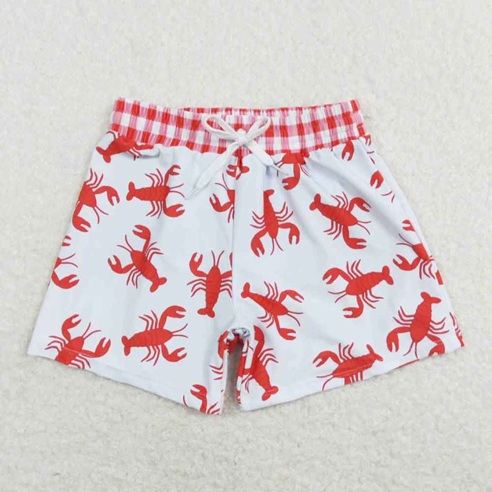 Sibling Baby Boys Crayfishes Trunk Summer Swimsuits  D 7.8