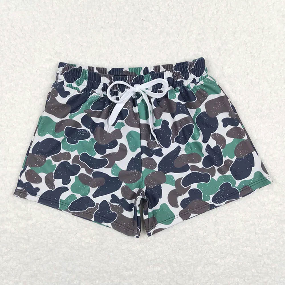 Sibling Baby Boys Western Camo Print Summer Trunks Swimsuits Swimwears D 7.8