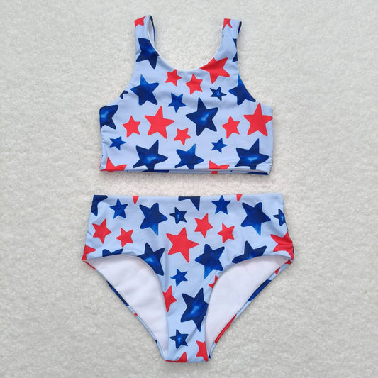 S0228 Star blue swimsuit set