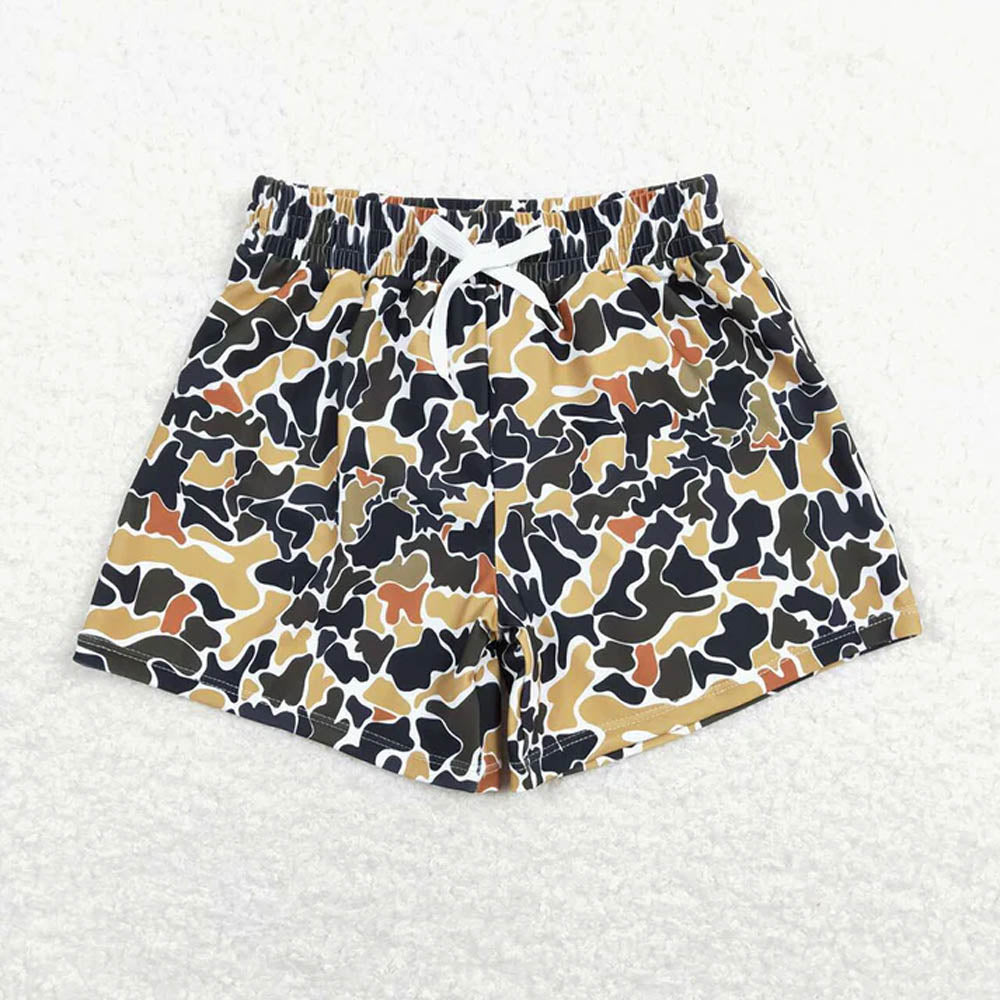 Sibling Baby Boys Western Camo Print Summer Trunks Swimsuits Swimwears D 7.8