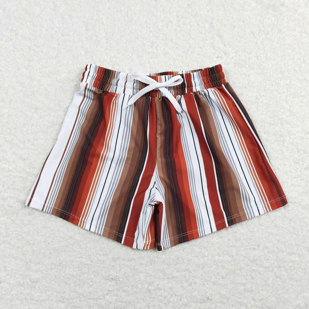 Sibling Baby Boys Cactus Cows Western Trunks Swimsuits  D 7.8