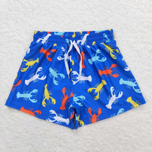 S0269 Colorful crayfish blue swimming trunks