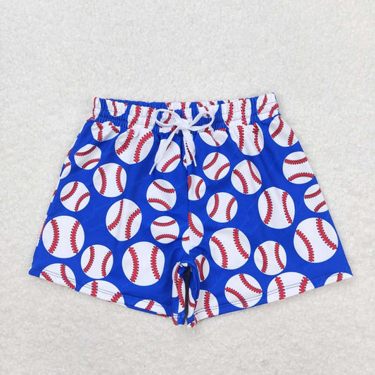 S0275 Baseball blue swimming trunks