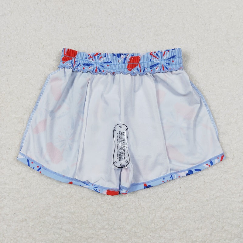 S0336 Fireworks Popsicle Blue Swimming Shorts