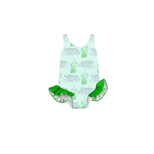 preorder S0355 Baby Girls Mallard Sleeveless One-piece Swimsuit Beach Wear