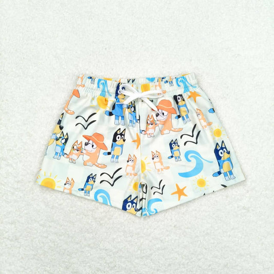 S0362 Baby Boys Cartoon Dog Swimming Trunks