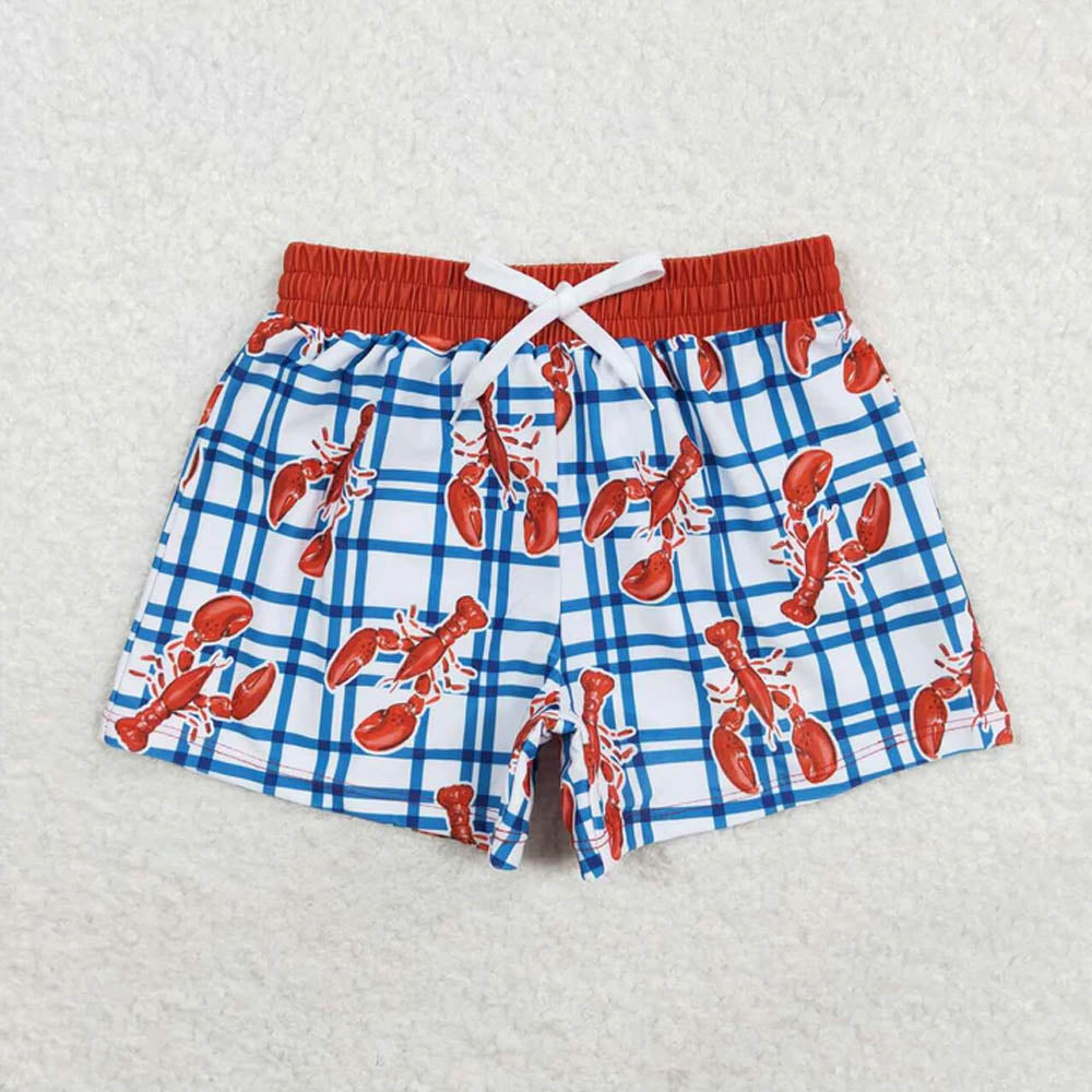 Sibling Baby Boys Crayfishes Trunk Summer Swimsuits  D 7.8