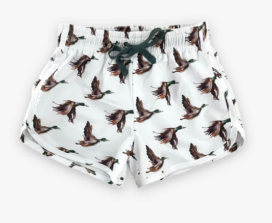presale S0423 Flying duck white swimming trunks