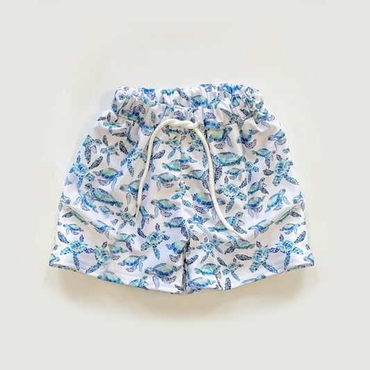 preorder S0431 turtle white swimming trunks