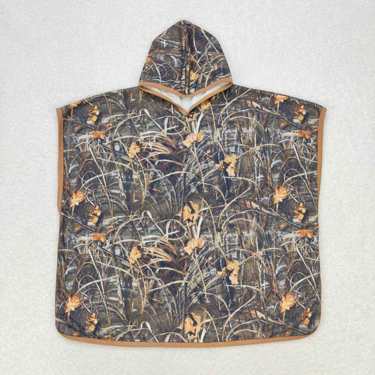 S0439 Baby Kids Children Brown Camo Terry Swim Towel Cover Ups