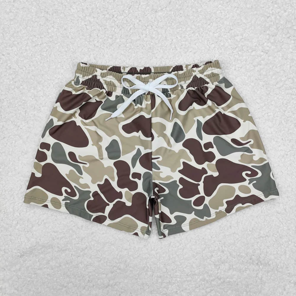 Sibling Baby Boys Western Camo Print Summer Trunks Swimsuits Swimwears D 7.8