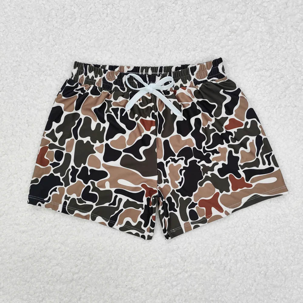 Sibling Baby Boys Western Camo Print Summer Trunks Swimsuits Swimwears D 7.8