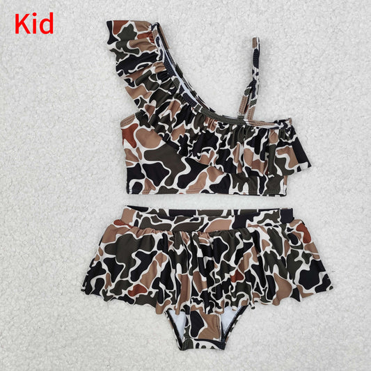 S0481 Camouflage Beige Swimsuit Set D 5.6