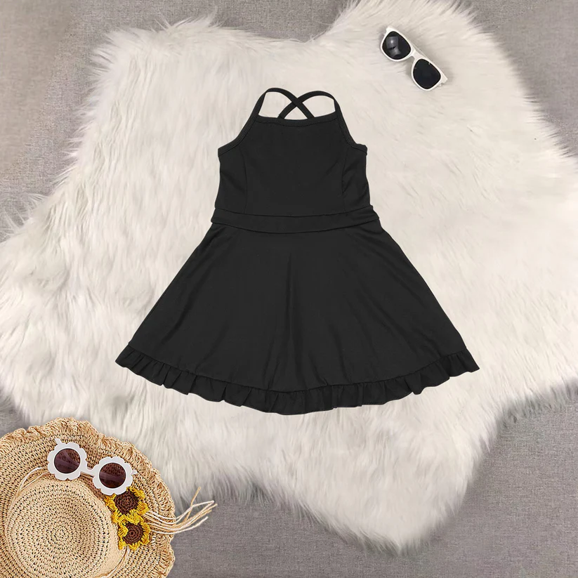 1-6 color Match colorful baby girl clothes Solid red sportswear skirt swimsuit RTS D 927