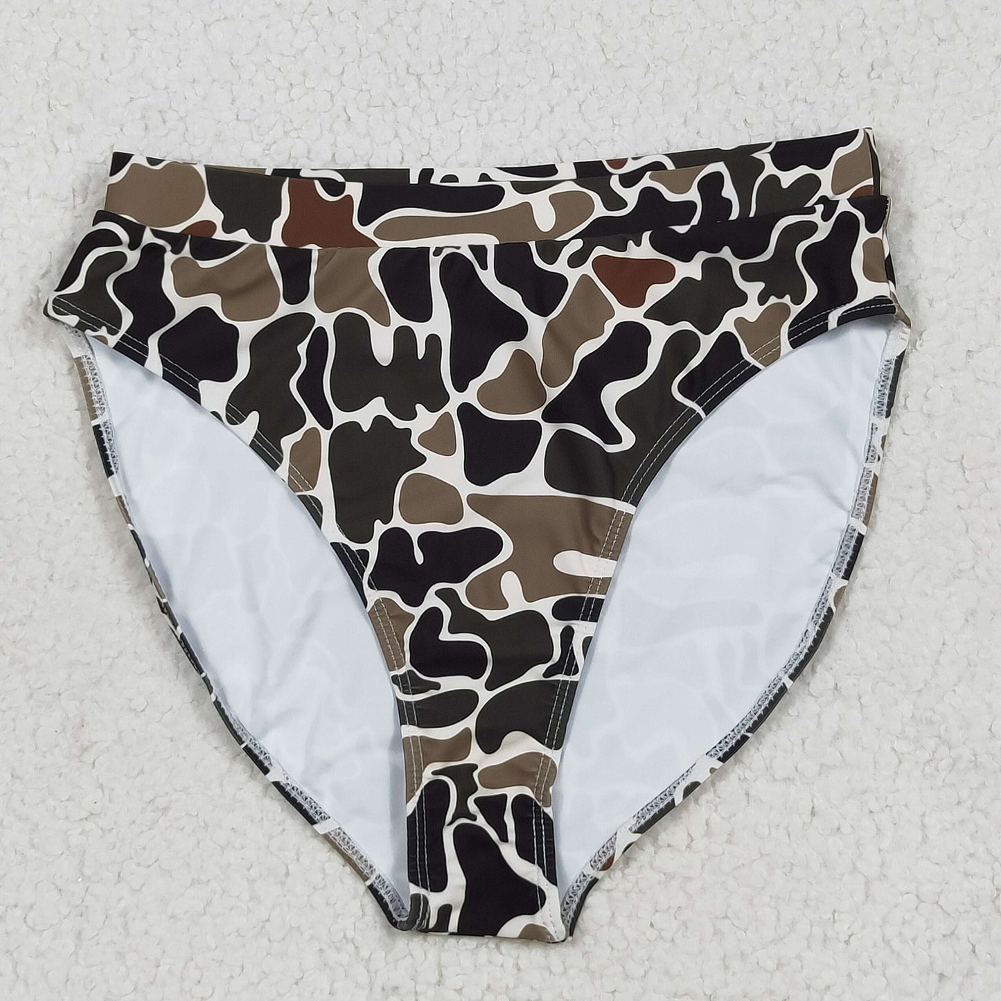 S0567 Adult female camouflage beige swimsuit briefs  D 6.25