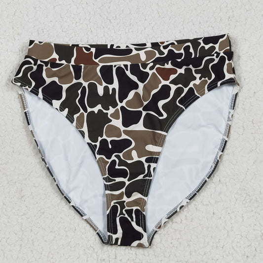 S0567 Adult female camouflage beige swimsuit briefs  D 6.25