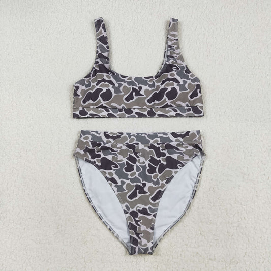 S0572 Adult women's camouflage swimsuit set D 7.14