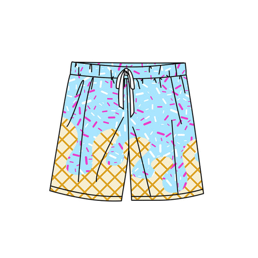 presale S0578 Adult Men Blue Drip Team Swimming Trunks  D 7.29