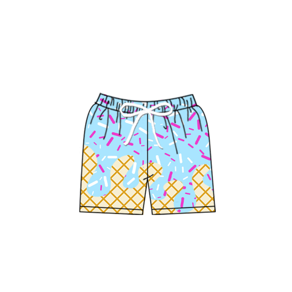 presale S0580  Baby Boys Blue Drip Team Swimming Trunks D 7.29